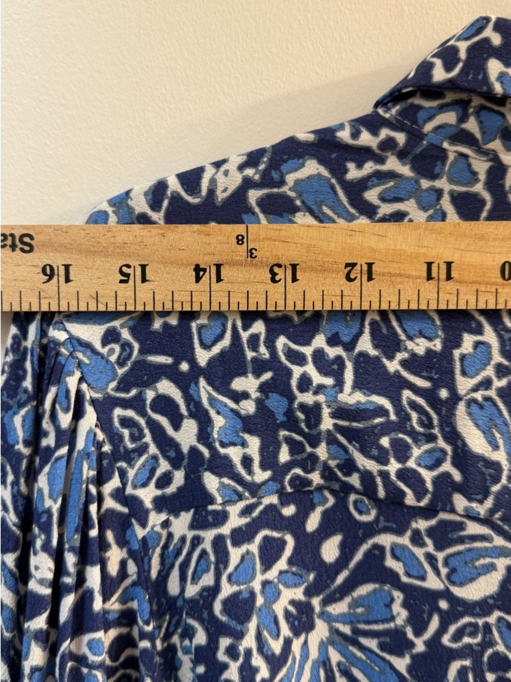 NWT Well Worn Blue Floral Viscose Shirt Dress L - Picture 10 of 12